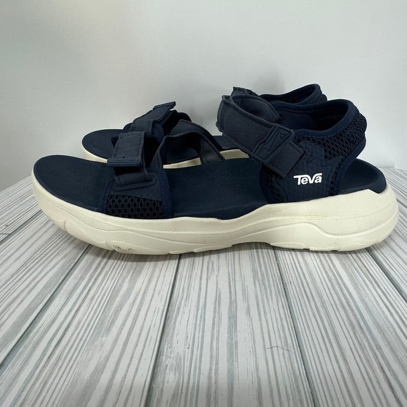 Teva Women's Zymic Navy Blue Adjustable Strap Sandals Chunky Platform Size 10 - Picture 1 of 8